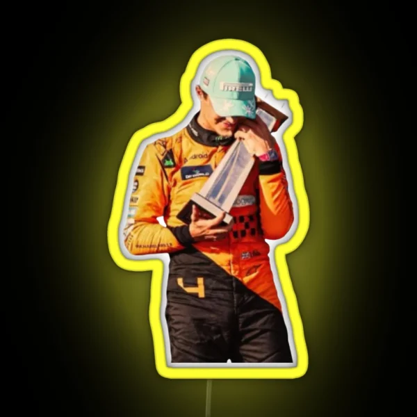 Lando Norris And Miami Trophy RGB Neon Sign