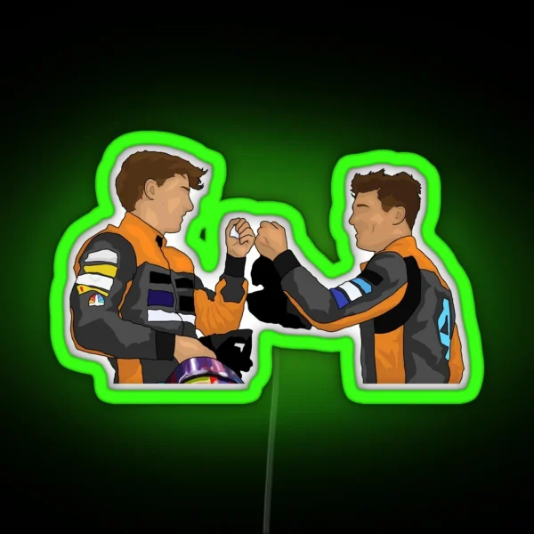 Lando Norris And Oscar Piastri RGB Neon Sign