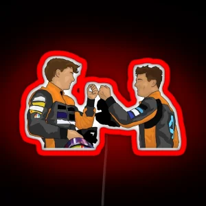 Lando Norris And Oscar Piastri RGB Neon Sign