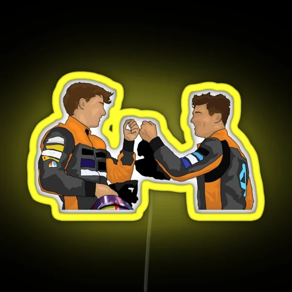 Lando Norris And Oscar Piastri RGB Neon Sign