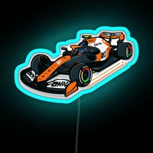 Lando Norris F1 Car 2024 MCL38 SINGAPORE LIVERY RGB Neon Sign