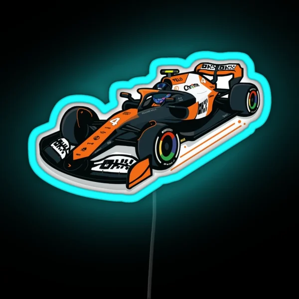 Lando Norris F1 Car 2024 MCL38 SINGAPORE RGB Neon Sign