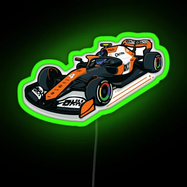 Lando Norris F1 Car 2024 MCL38 SINGAPORE RGB Neon Sign