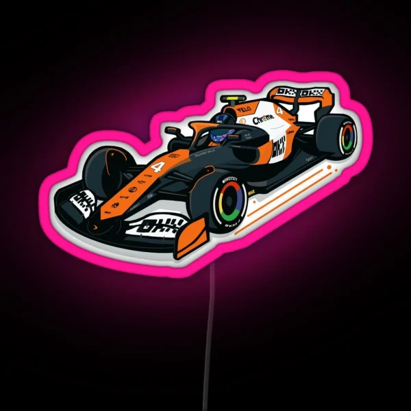 Lando Norris F1 Car 2024 MCL38 SINGAPORE RGB Neon Sign
