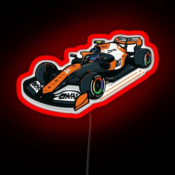 Lando Norris F1 Car 2024 MCL38 SINGAPORE RGB Neon Sign