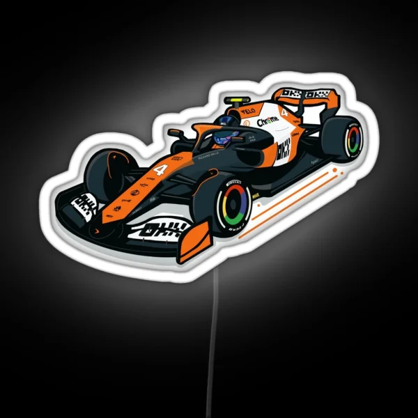 Lando Norris F1 Car 2024 MCL38 SINGAPORE RGB Neon Sign