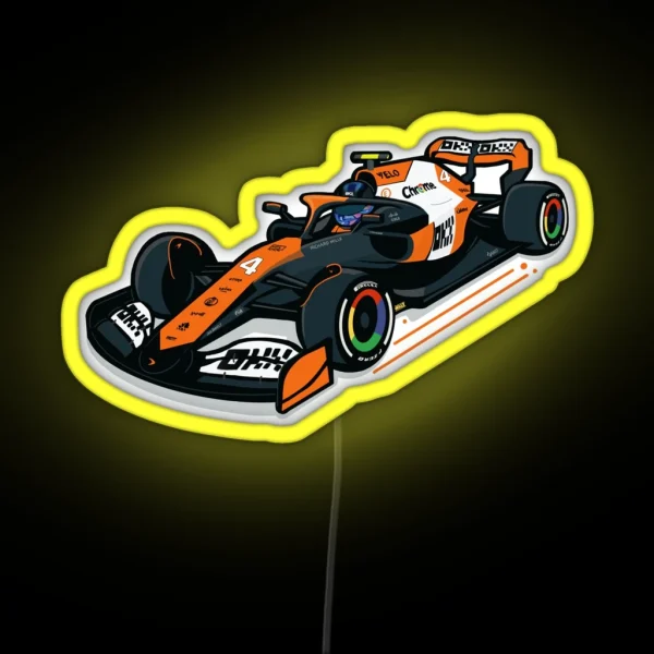 Lando Norris F1 Car 2024 MCL38 SINGAPORE RGB Neon Sign