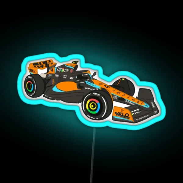 Lando Norris F1 Car RGB Neon Sign