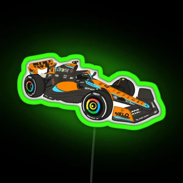 Lando Norris F1 Car RGB Neon Sign