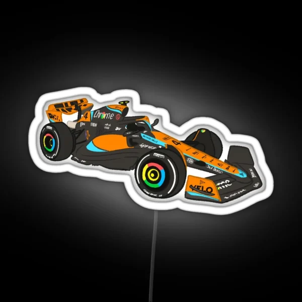 Lando Norris F1 Car RGB Neon Sign