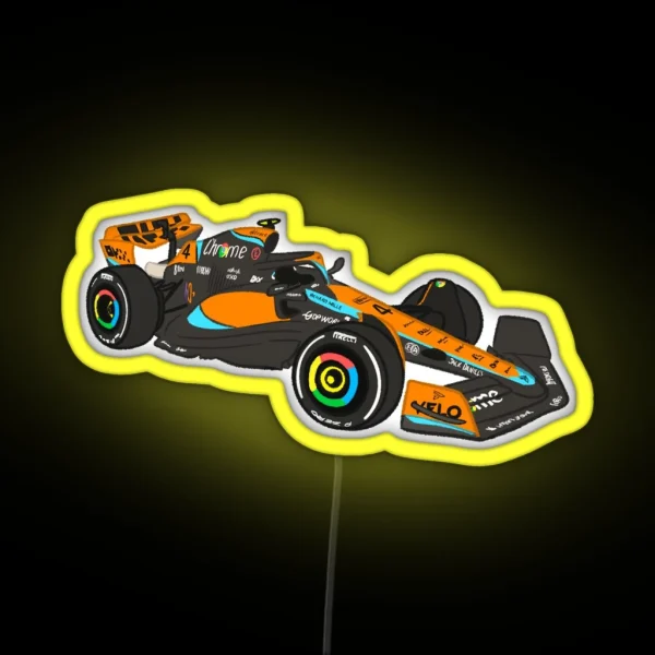 Lando Norris F1 Car RGB Neon Sign