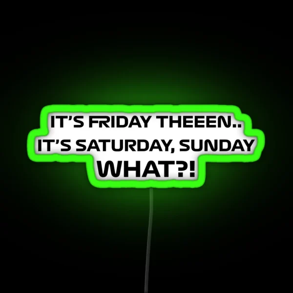Lando Norris It S Friday Then Quote RGB Neon Sign