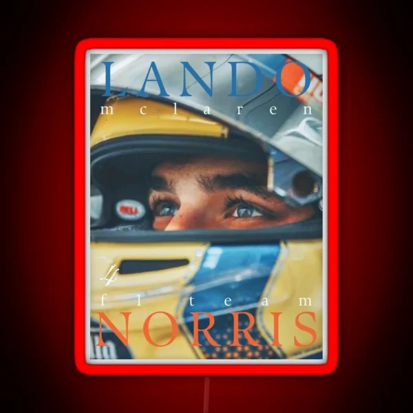 Lando Norris Mclaren Formula One Team RGB Neon Sign