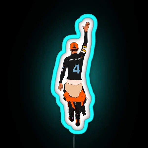 Lando Norris Number 4 Formula 1 RGB Neon Sign