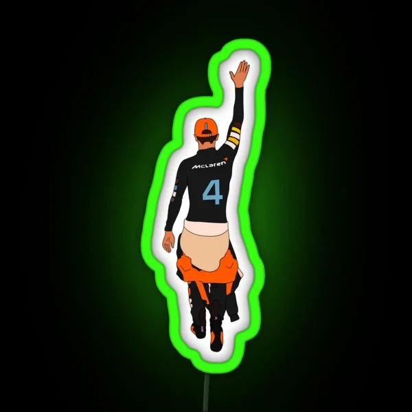 Lando Norris Number 4 Formula 1 RGB Neon Sign