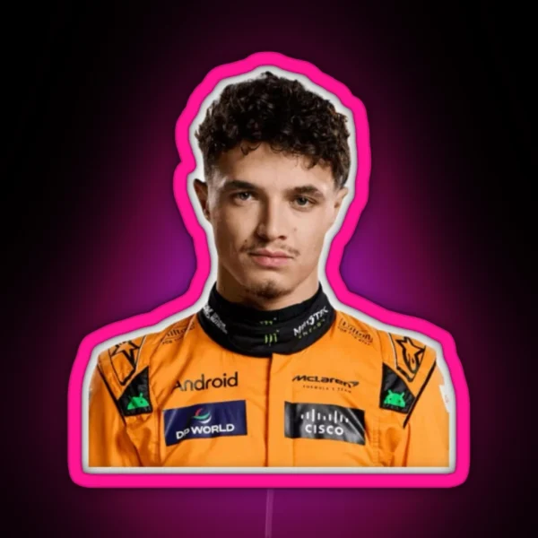 Lando Norris RGB Neon Sign