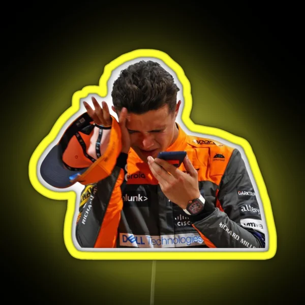 Lando Norris RGB Neon Sign