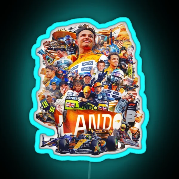 Lando Norris RGB Neon Sign