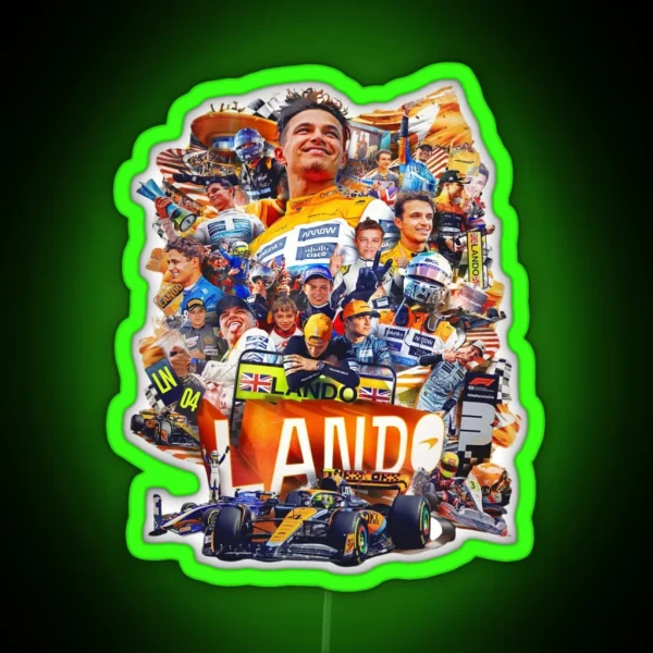 Lando Norris RGB Neon Sign