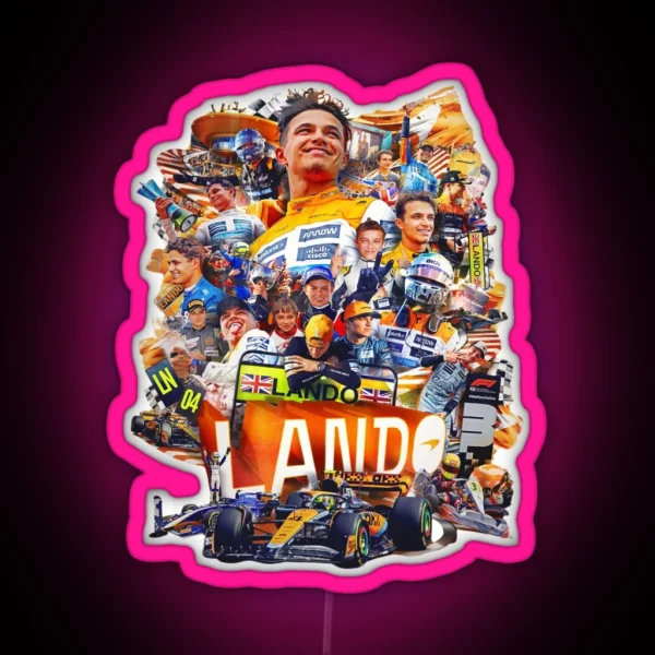 Lando Norris RGB Neon Sign