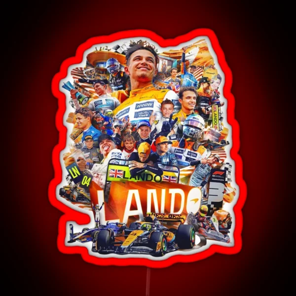 Lando Norris RGB Neon Sign
