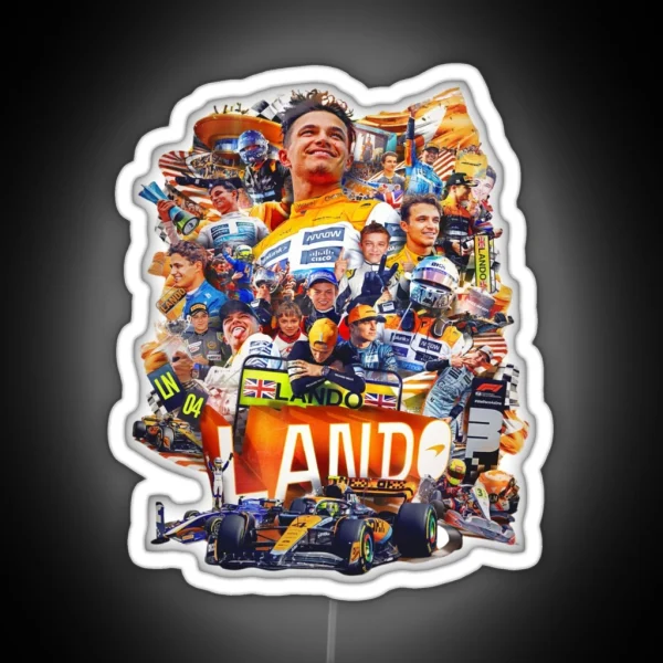 Lando Norris RGB Neon Sign