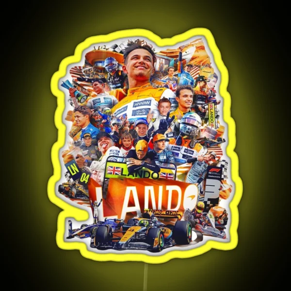 Lando Norris RGB Neon Sign