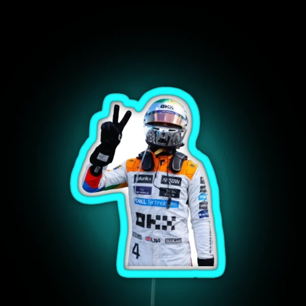 Lando Norris Silverstone 2023 RGB Neon Sign