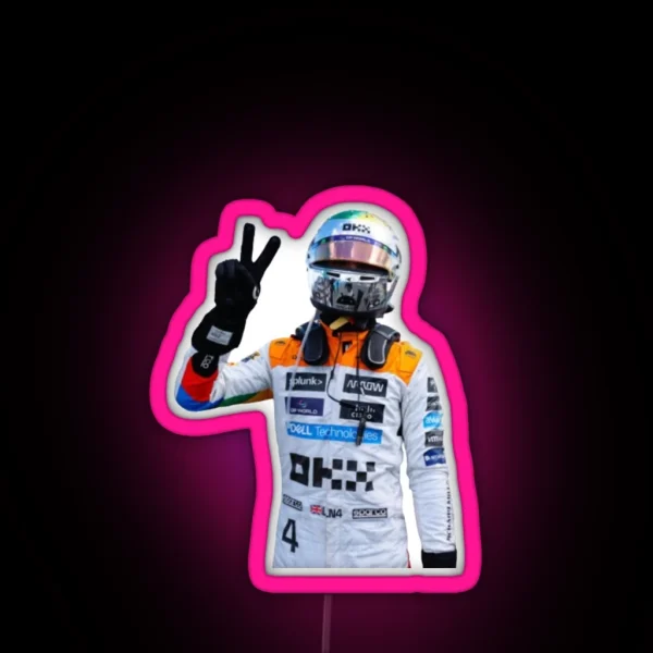 Lando Norris Silverstone 2023 RGB Neon Sign