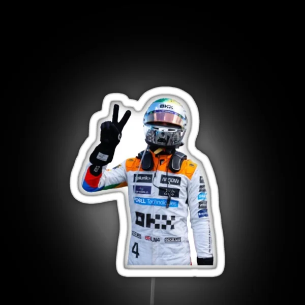 Lando Norris Silverstone 2023 RGB Neon Sign