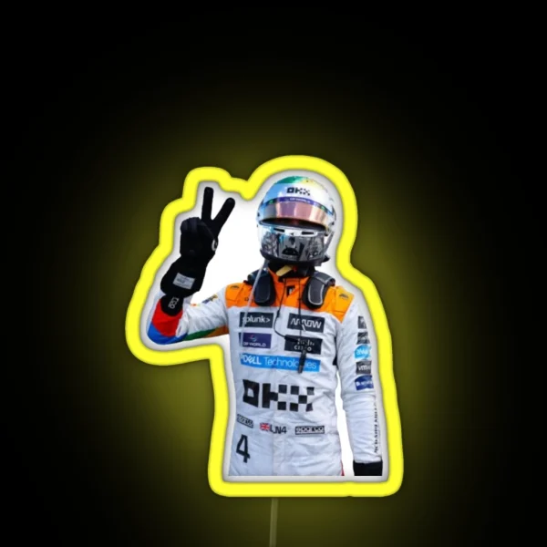 Lando Norris Silverstone 2023 RGB Neon Sign