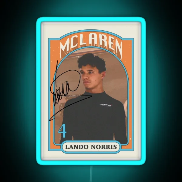 Lando Norris Trading Card RGB Neon Sign