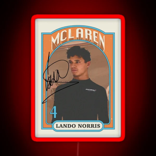 Lando Norris Trading Card RGB Neon Sign