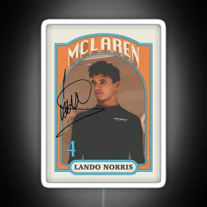 Lando Norris Trading Card RGB Neon Sign