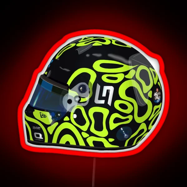 Lando Norris Vegas GP 2024 Helmet LN4 RGB Neon Sign