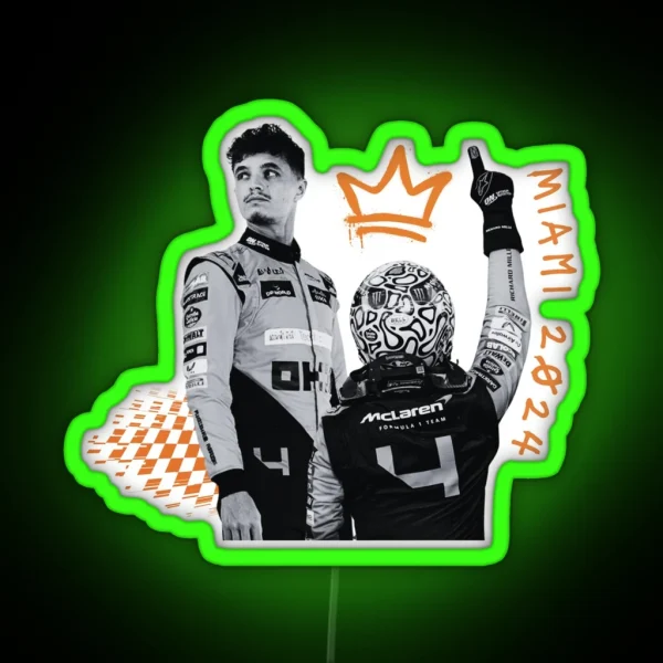 Lando Norris Wins RGB Neon Sign