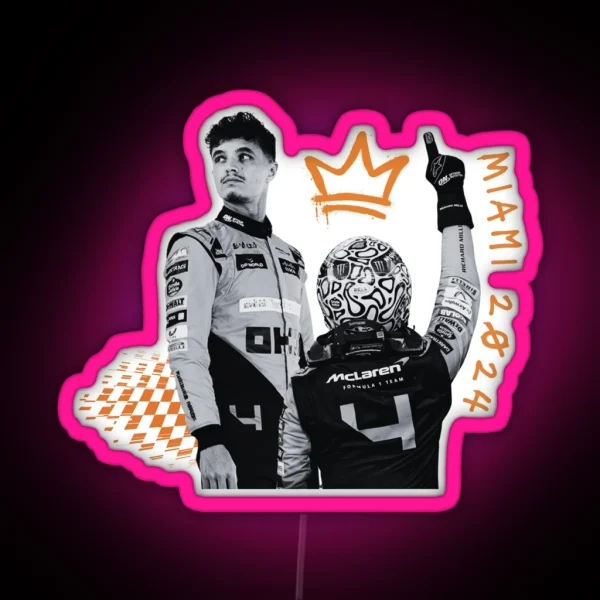 Lando Norris Wins RGB Neon Sign