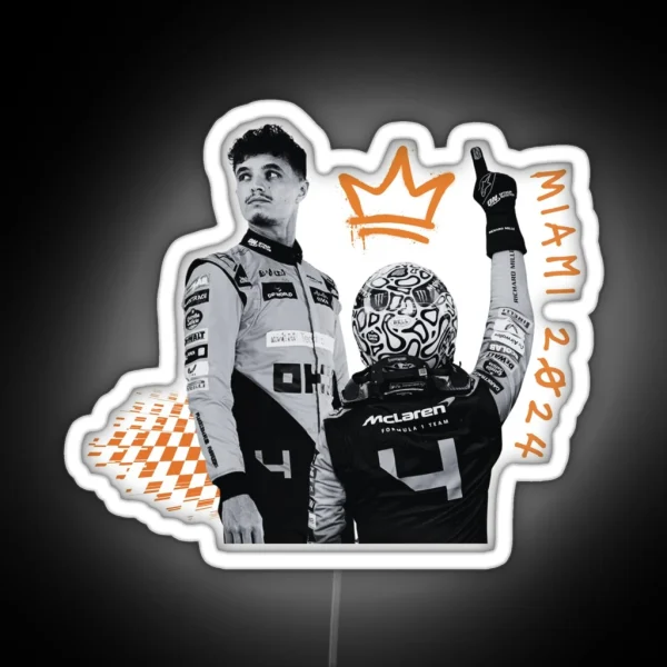 Lando Norris Wins RGB Neon Sign