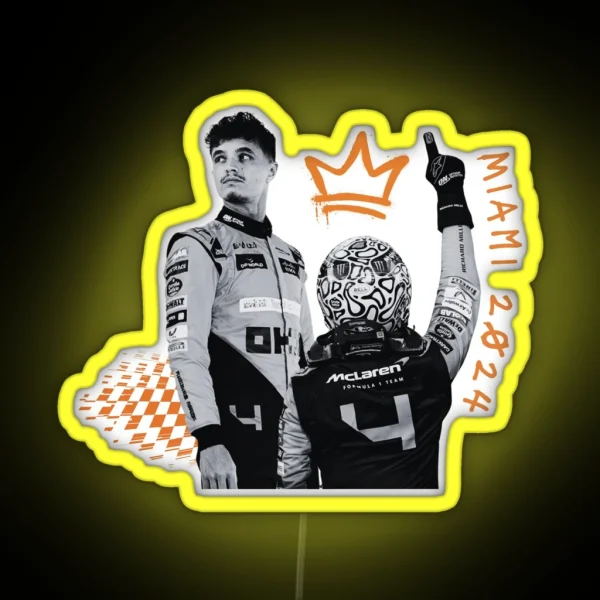Lando Norris Wins RGB Neon Sign