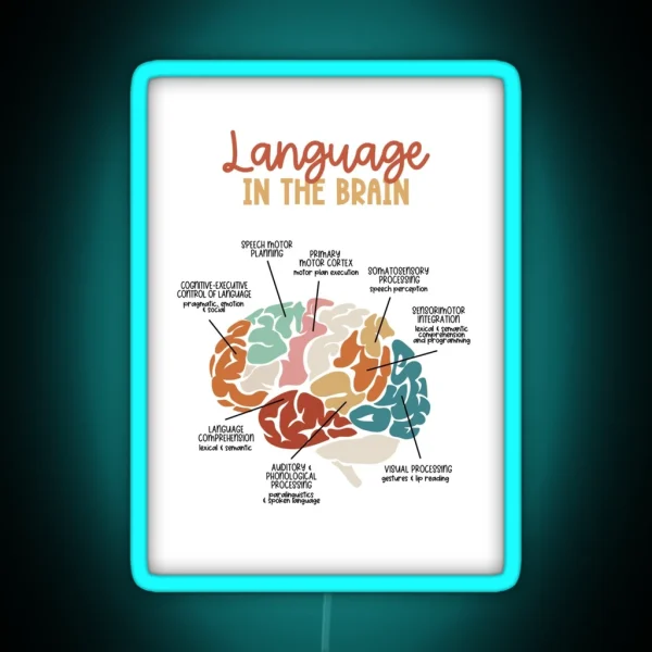 Language In The Brain RGB Neon Sign