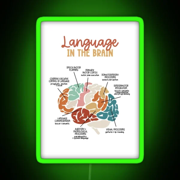 Language In The Brain RGB Neon Sign