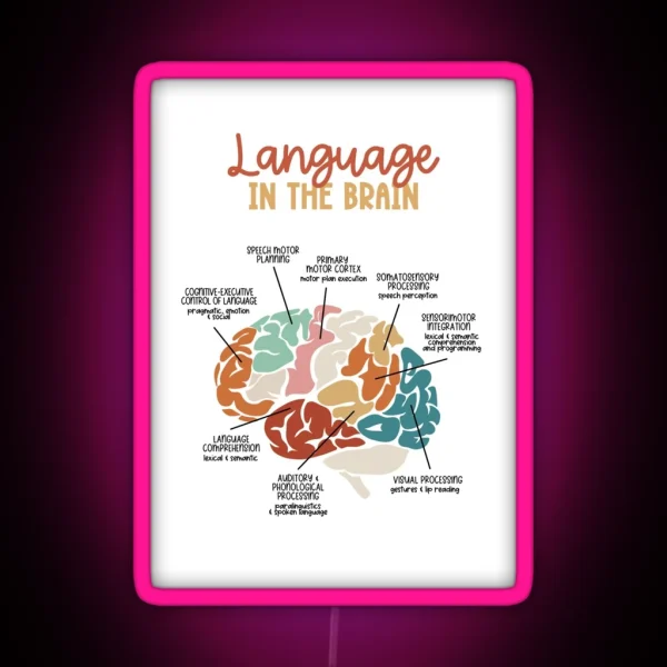 Language In The Brain RGB Neon Sign