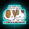 Large Guinea Pig Cute Funny We Heard You Open The Fridge RGB Neon Sign - Image 3
