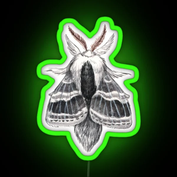 Large Tolype Moth Tolype Velleda RGB Neon Sign