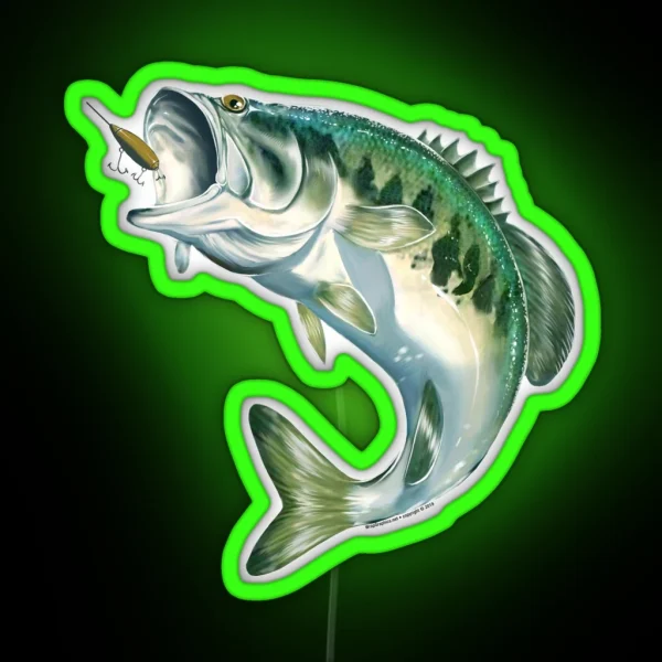 Largemouth Bass 1 RGB Neon Sign
