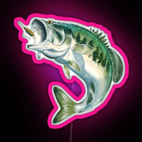Largemouth Bass 1 RGB Neon Sign