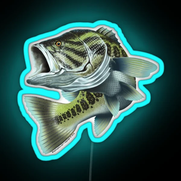 Largemouth Bass 2 RGB Neon Sign
