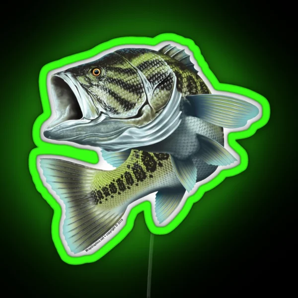 Largemouth Bass 2 RGB Neon Sign