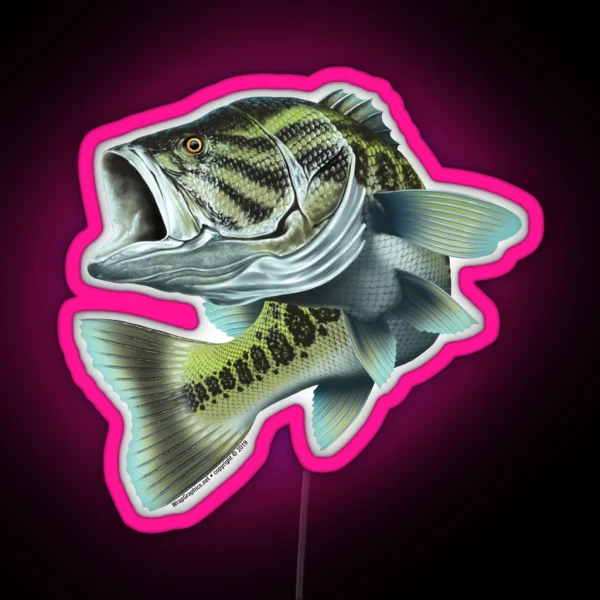 Largemouth Bass 2 RGB Neon Sign