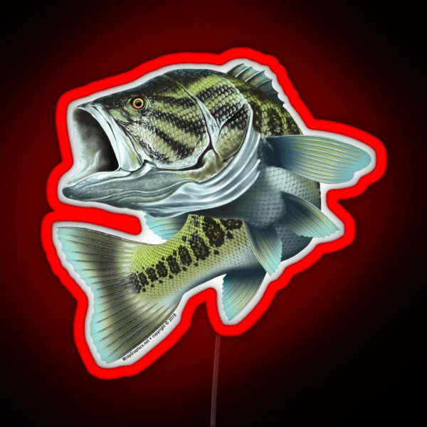 Largemouth Bass 2 RGB Neon Sign